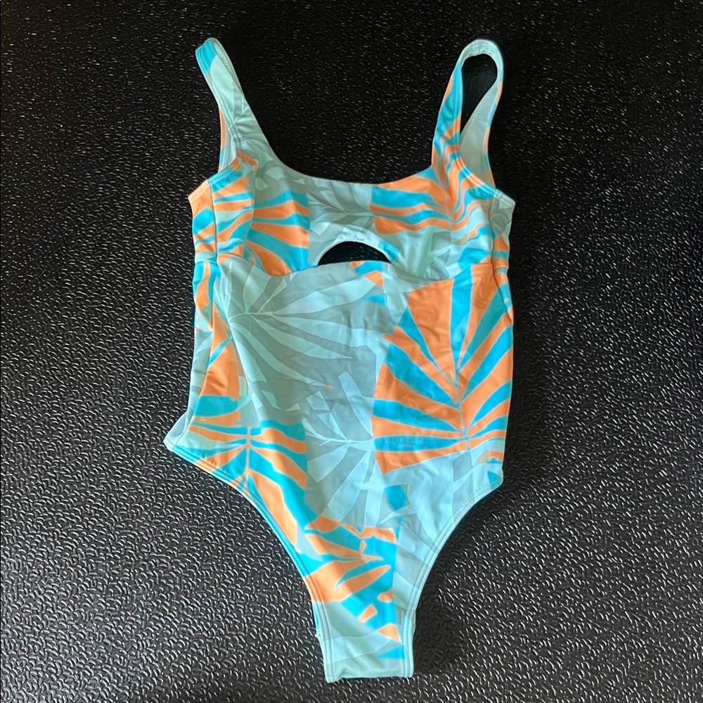 Roxy Tropical One Piece in Blue and Orange